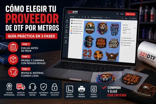 Cómo elegir el mejor proveedor de DTF por metros en España - 321DTF