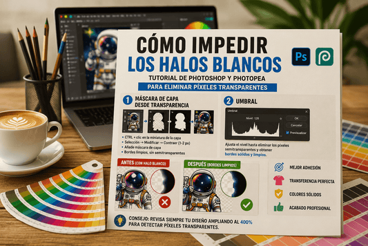 Cómo impedir los halos blancos en tus diseños DTF - 321DTF