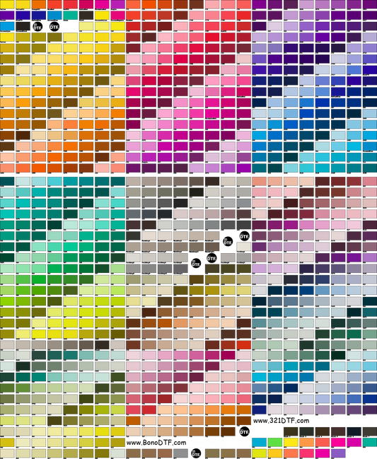Muestra Pantone impreso - descarga el archivo en la decripcion - 321DTF